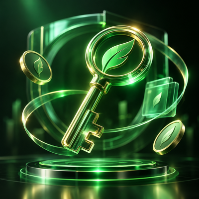 Emerald and gold Keyvora key